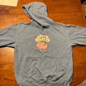 USED Primitive brain flowers hoodie